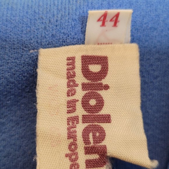 Vintage Dress Polyester Diolen Made in Europe Sz 44 Pleated Skirt Zip Back Belt - Picture 9 of 13